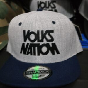 Navy & Grey Hat & Black Lettering