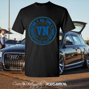 Black T-Shirt & Royal Blue Lettering All Euro